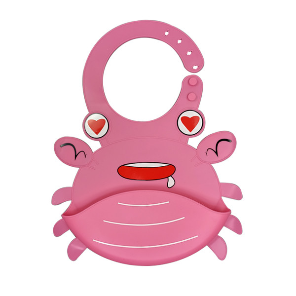 پیش بند نوزادی مدل خرچنگ رنگ صورتی