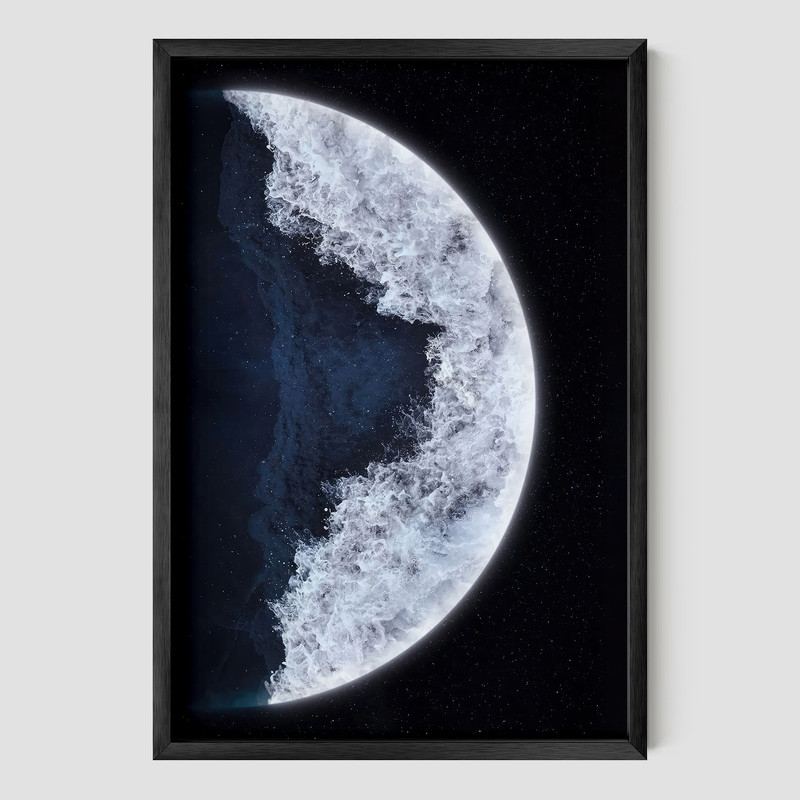 تابلو آریکان مدل ماه و دریا کد MD108