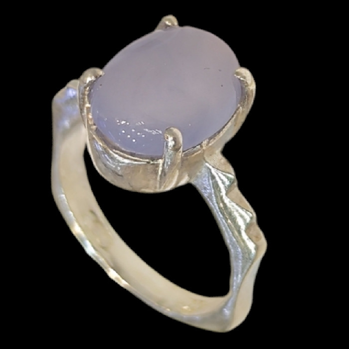 انگشتر نقره زنانه مدل سنگ عقیق یمانی سوسنی کد 3700