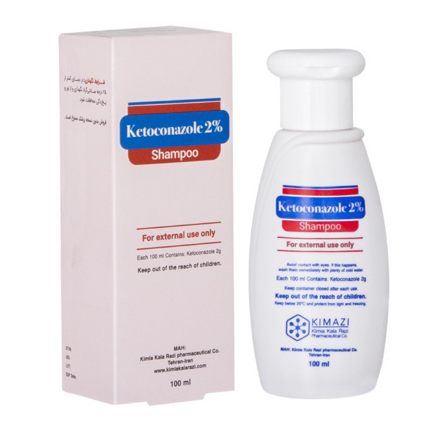خرید و قیمت شامپو ضد قارچ حاوی کتوکونازول 2 درصد کیمیا کالای رازی حجم 100 میلی لیتر