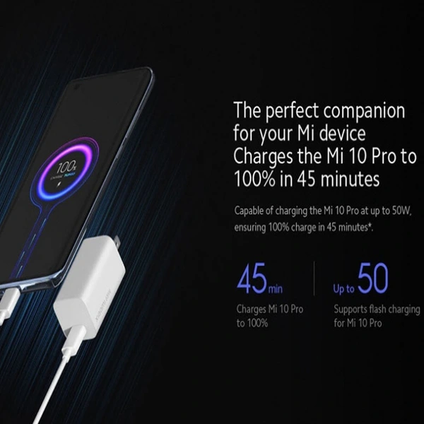 شارژر دیواری شیائومی مدل sh-65w به همراه کابل تبدیل USB-C