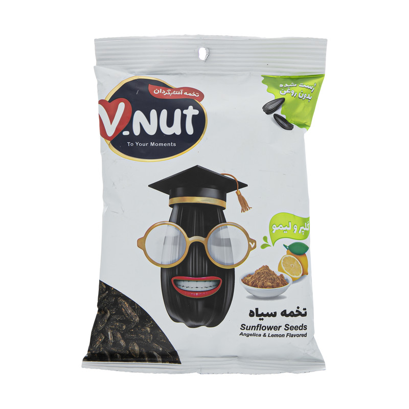 خرید و قیمت تخمه سیاه با طعم گلپر و لیمو وی نات - 100 گرم