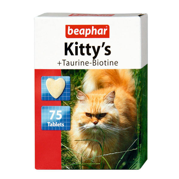 قرص مولتی ویتامین گربه بیفار مدل تورین بیوتین بسته 75 عددی