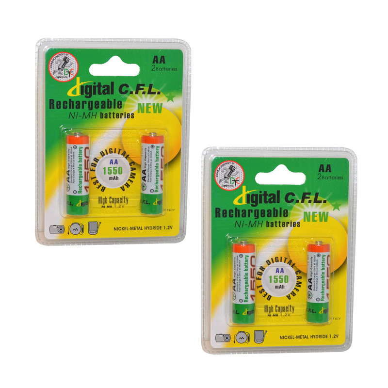 باتری قلمی قابل شارژ سی.اف.ال مدل 1550mAh بسته 4 عددی