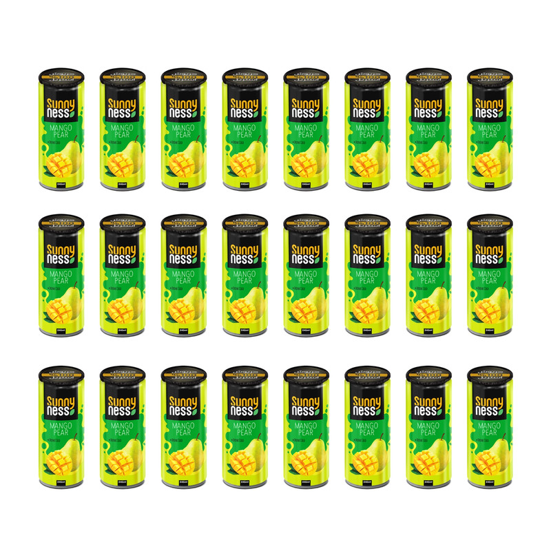 آبمیوه مخلوط انبه و گلابی همراه با تکه های میوه سانی نس - 240 میلی لیتر بسته 24 عددی