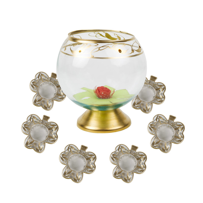 مجموعه ظروف هفت سين 7 پارچه مدل برگ