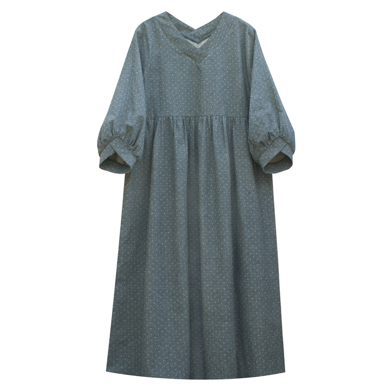 خرید و قیمت مانتو زنانه مدل لینن پرچین خال خالی کد GR