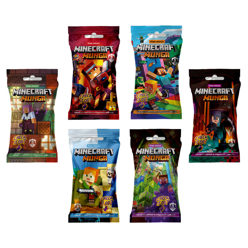 بازی فکری مونگا مدل ماینکرفت مجموعه 6 عددی