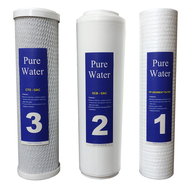 فیلتر تصفیه آب زیر سینک پیور واتر مدل VIE بسته 3 عددی