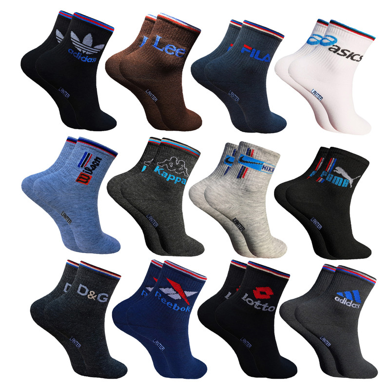 جوراب ساق کوتاه مردانه لنتر مدل special مجموعه 12 عددی