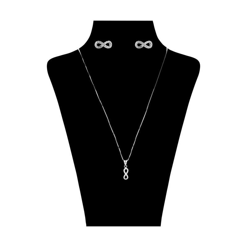 نیم ست نقره زنانه مدل بی نهایت