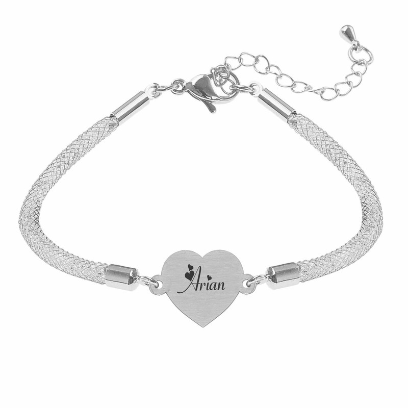 دستبند نقره زنانه لیردا مدل اسم آرین 202032