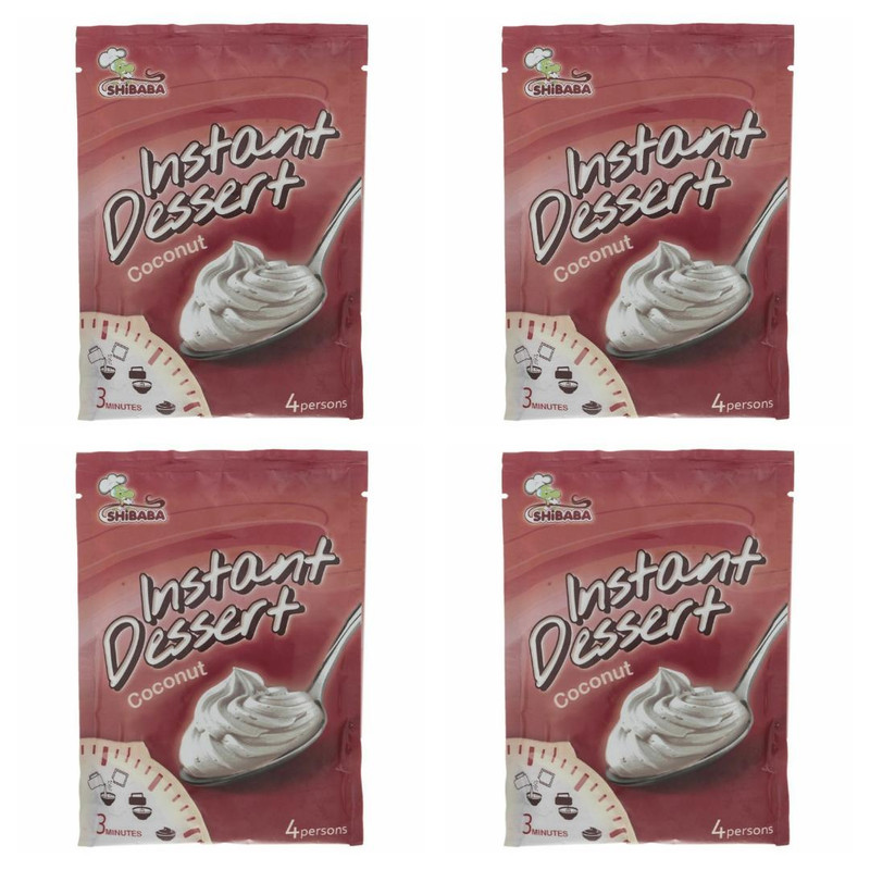 پودر دسر فوری نارگیل شیبابا - 110 گرم بسته 4 عددی