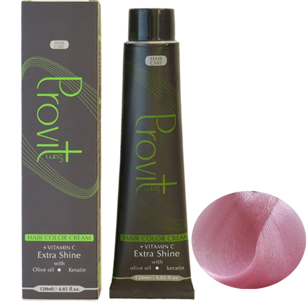 رنگ مو پرویت سری صورتی شماره P8 حجم 120 میلی لیتر رنگ بلوند صورتی روشن