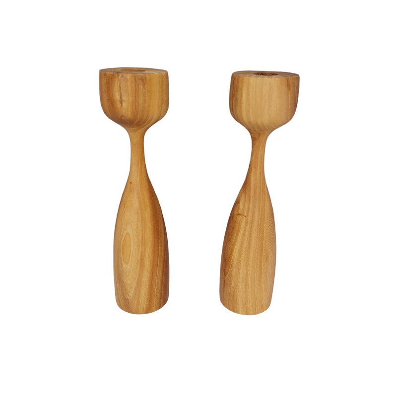 جاشمعی چوبی مدل ساعت شنی بسته 2 عددی