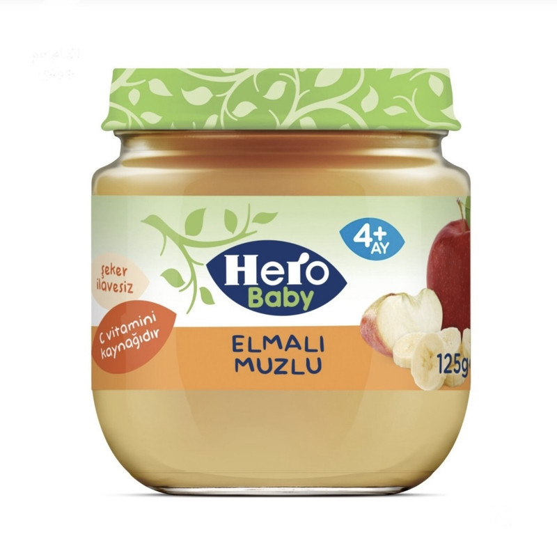 خرید و قیمت پوره میوه طعم سیب موز هرو بیبی - 120 گرم