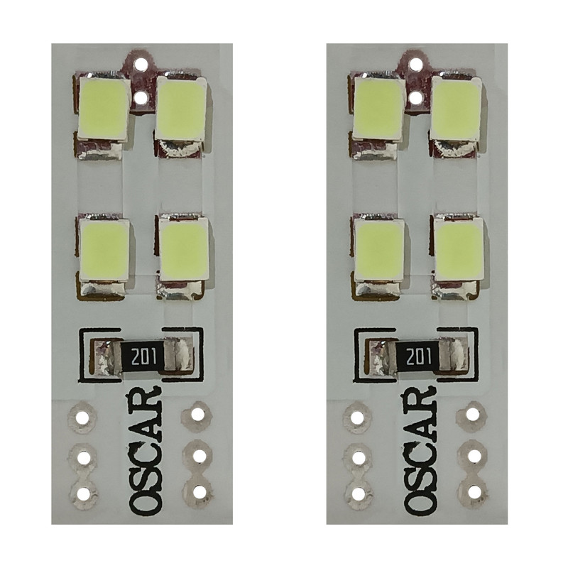 خرید و قیمت لامپ ال ای دی خودرو اسکار کد T201 بسته 2 عددی