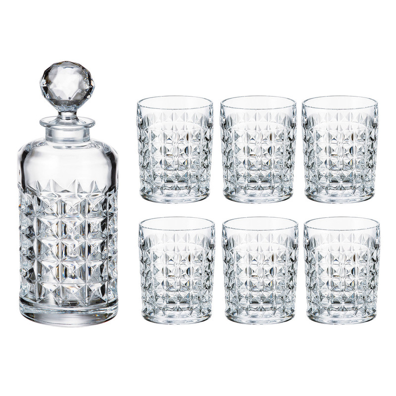 ست تنگ و لیوان 7 پارچه بوهمیا مدل Diamond