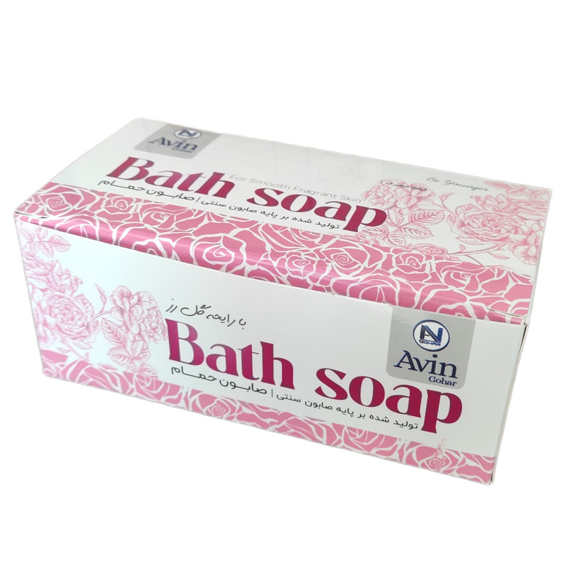 صابون شستشو آوین گوهر مدل گل رز وزن 95 گرم