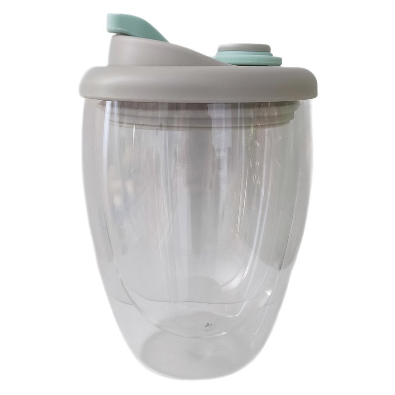 لیوان مدل دوجداره درب سیلیکونی