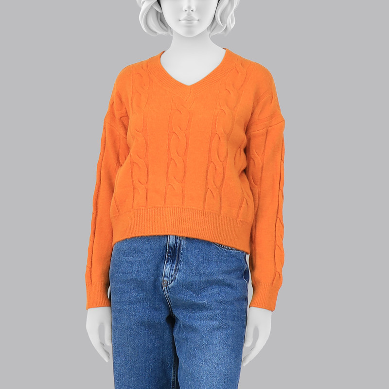 پلیور زنانه ناریان مدل یقه هفت طرح گره ای کد 2030500