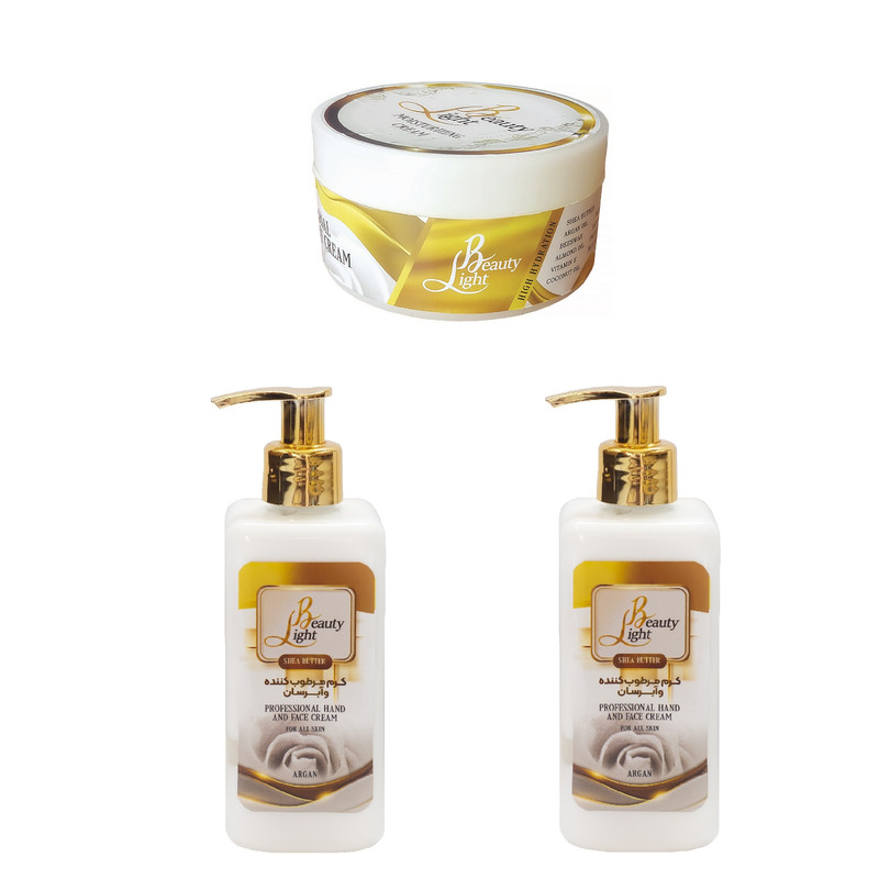 خرید و قیمت کرم آبرسان لایت بیوتی مدل آرگان شی باتر حجم 250 میلی لیتر به همراه کرم مرطوب کننده لایت بیوتی مدل شی باتر آرگان حجم 200 میلی لیتر مجموعه 2 عددی