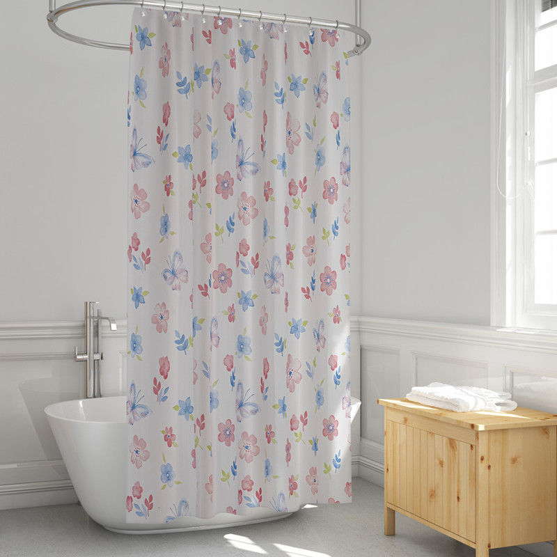 پرده حمام دلفین مدل EV-8168 سایز 180x200سانتی متر