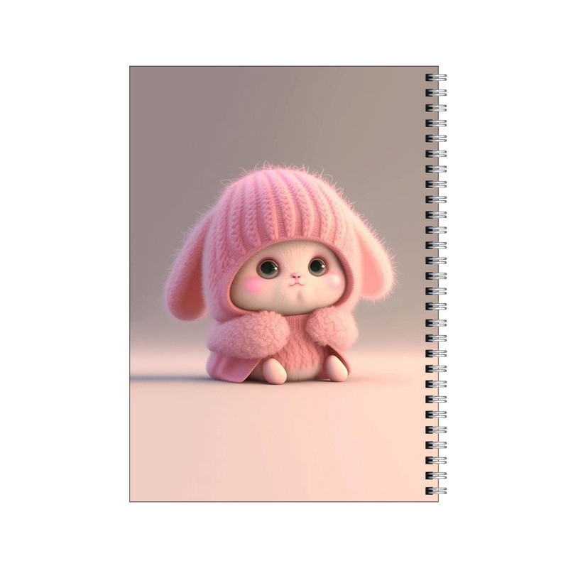 خرید و قیمت دفتر مشق 100 برگ بامبیلیپ طرح خرگوش کیوت با لباس زمستونی کد 3769627