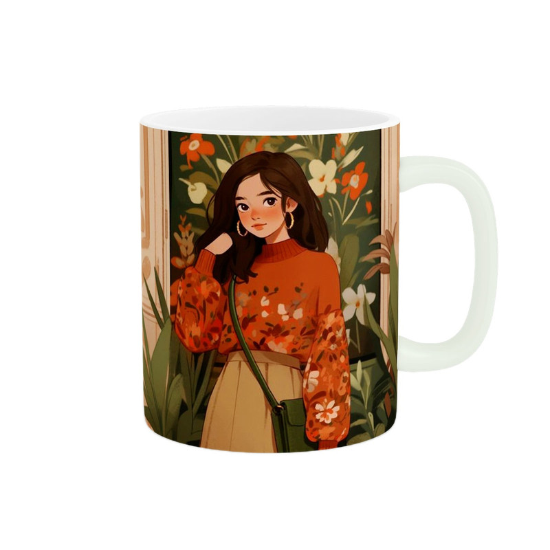 ماگ طرح دختر کد wall-7799