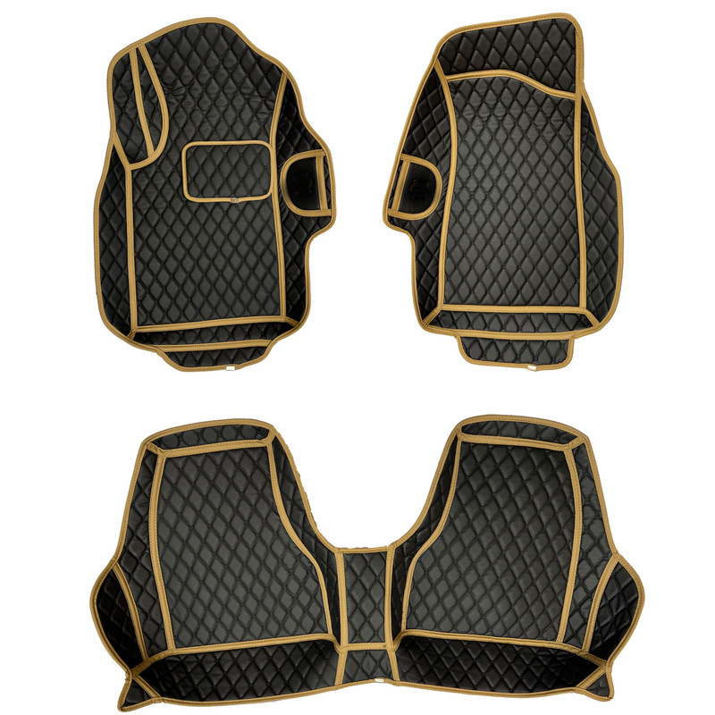 کفپوش شش بعدی خودرو مدل MC چرم گلدوزی مناسب برای پژو پارس