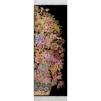فرش دستباف دیوارکوب مدل گل و گلدان
