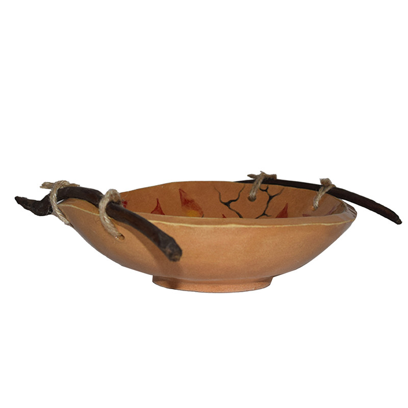 کاسه سرامیکی مدل برگ قرمز