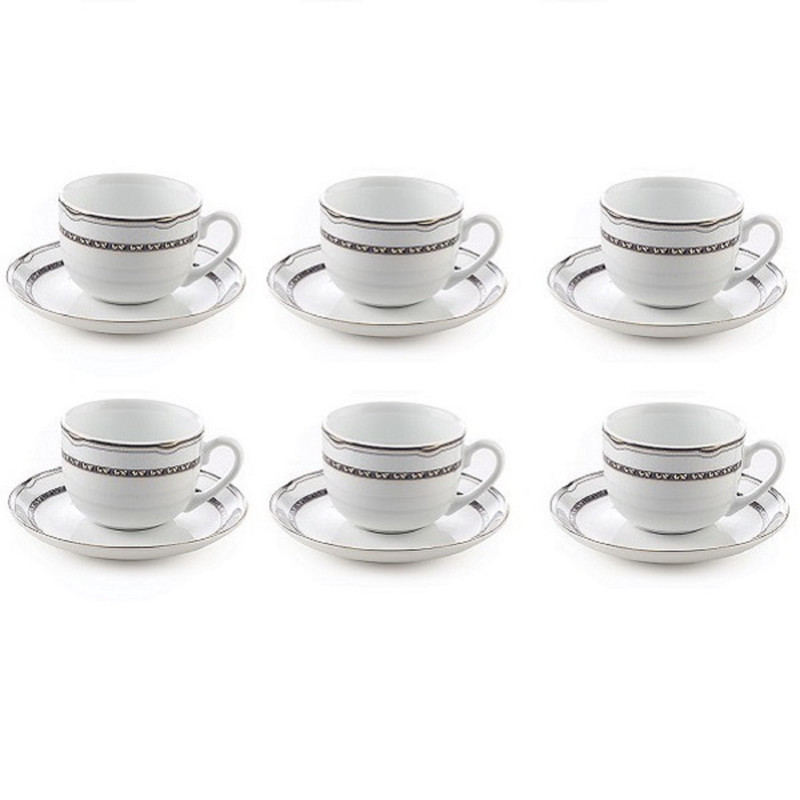 ست فنجان و نعلبکی 12 پارچه چینی زرین ایران مدل ایتالیا اف 8 پرشیا درجه عالی