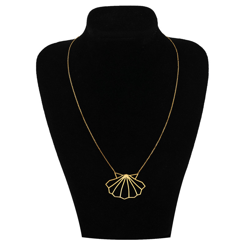 گردنبند طلا 18 عیار زنانه زرمان مدل ZMM0846 طرح صدف