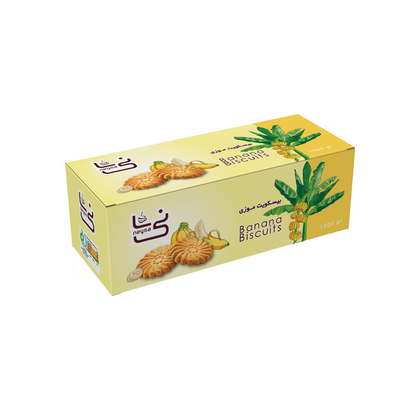 بیسکویت گرد موزی نی سا - 1500 گرم