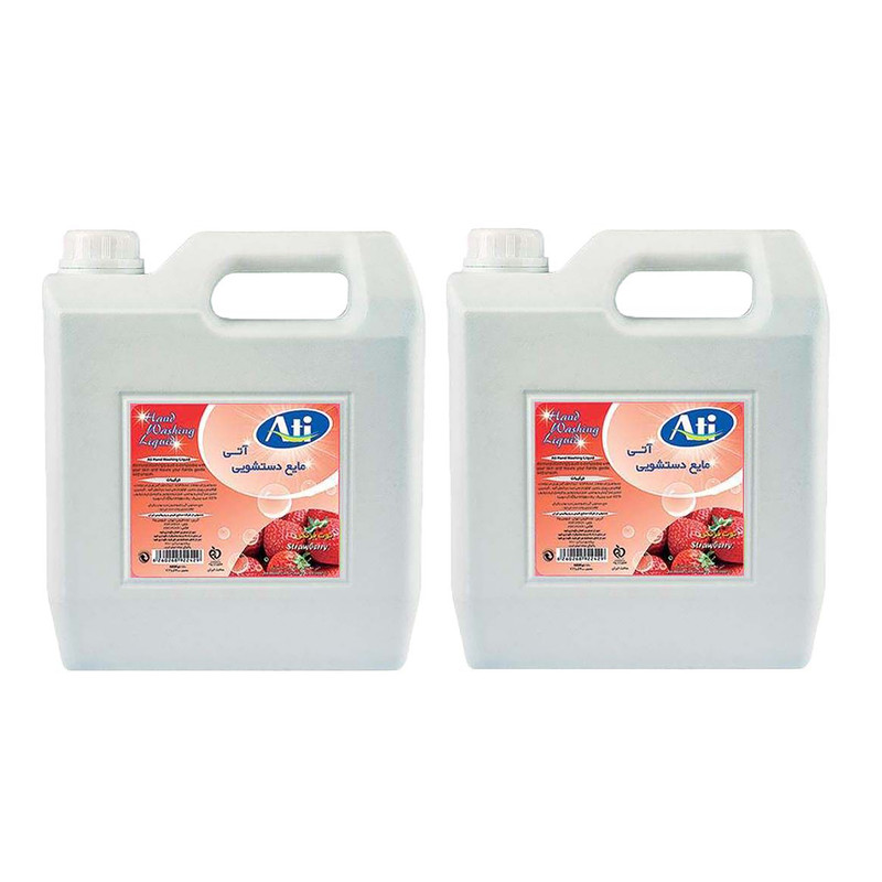 مایع دستشویی آتی مدل توت فرنگی حجم 4000 میلی لیتر بسته 2 عددی