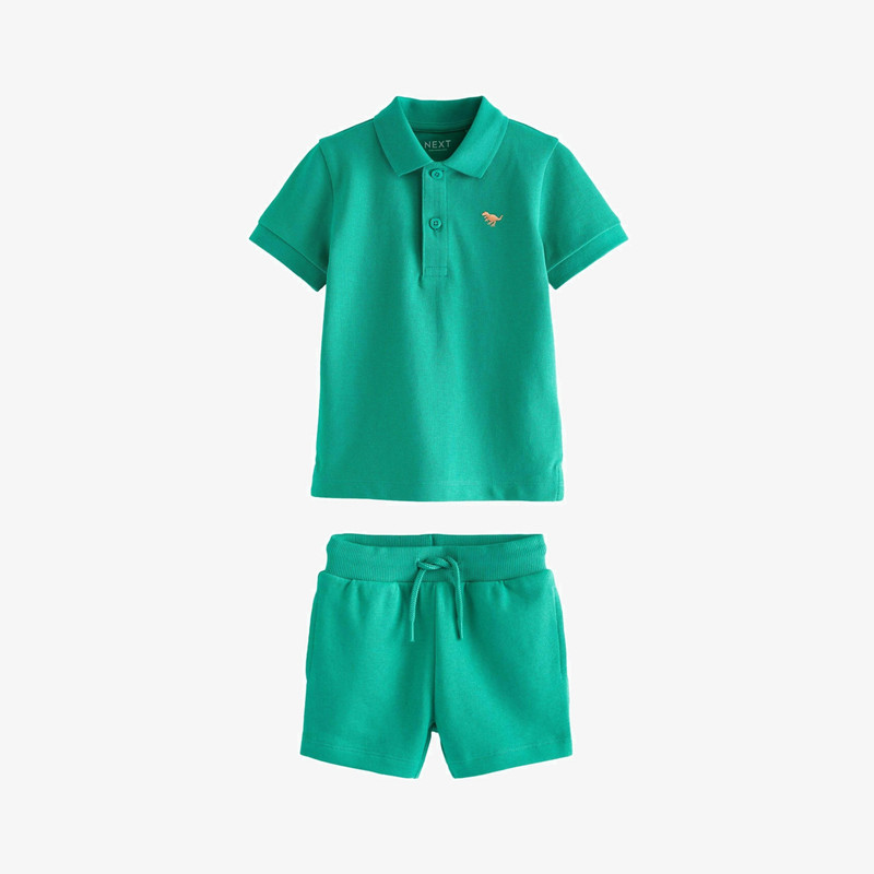 ست پولوشرت و شلوارک پسرانه نکست مدل 3 دکمه