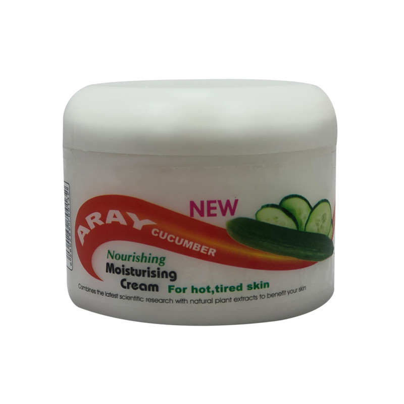 کرم مرطوب کننده دست و صورت ارای مدل خیار مناسب انواع پوست وزن 210 گرم