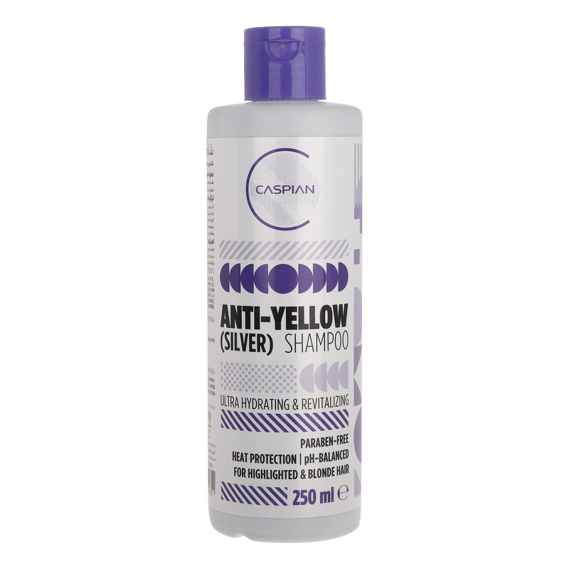 خرید و قیمت شامپو تثبیت کننده رنگ مو کاسپین مدل Silver حجم 250 میلی لیتر