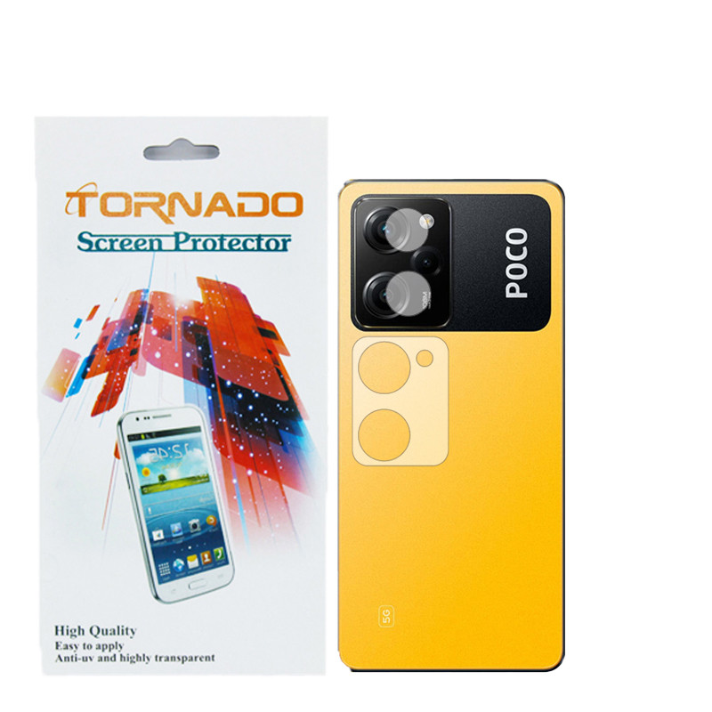 محافظ لنز دوربین تورنادو مدل نانوگلس مناسب برای گوشی موبایل شیائومی Poco X5 Pro بسته 40 عددی