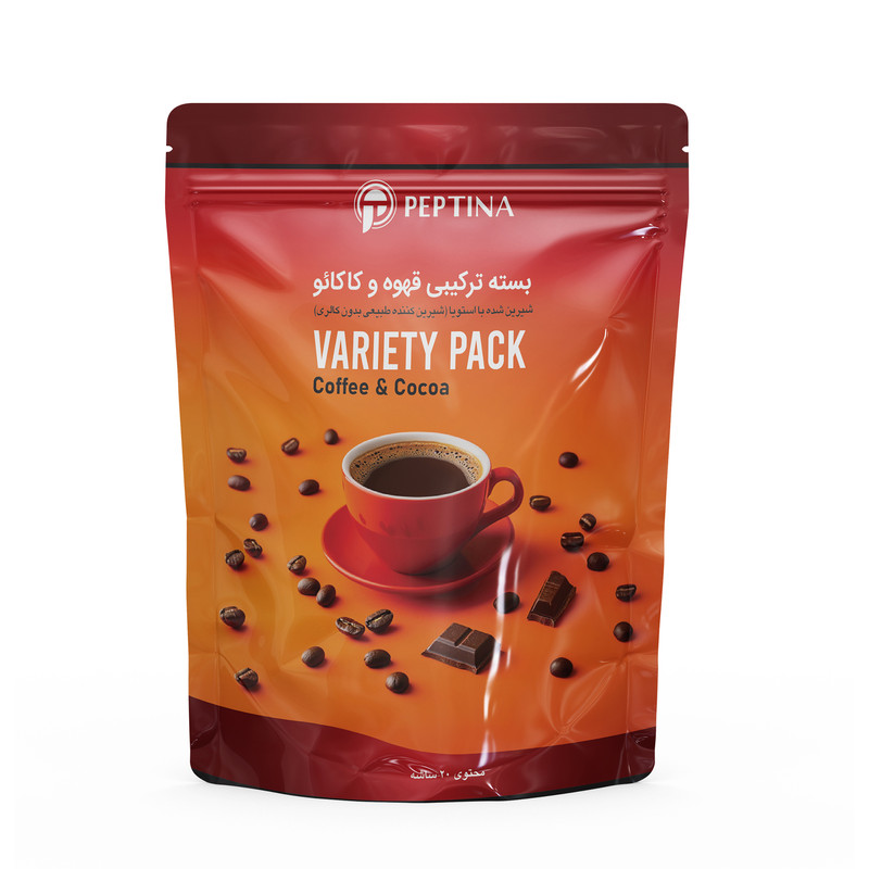 قهوه و کاکائو ترکیبی پپتینا - 200 گرم بسته 20 عددی