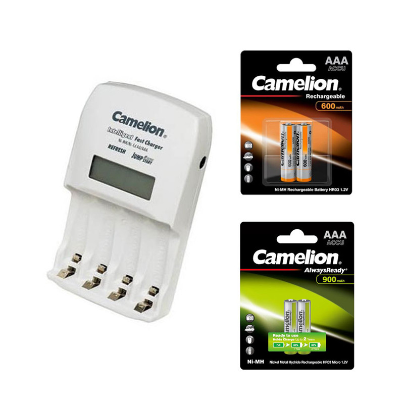 شارژر باتری کملیون مدل BC-0907 به همراه باتری بسته 4 عددی