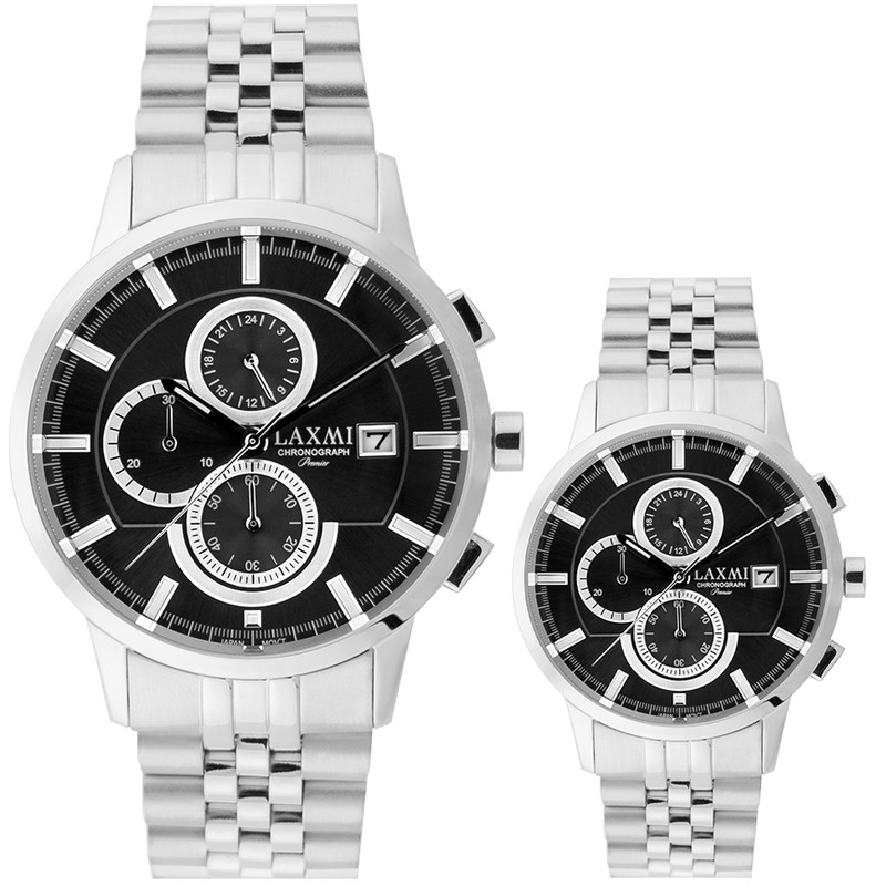ست ساعت مچی عقربه ای زنانه و مردانه لاکسمی مدل 1-8545G-8545L