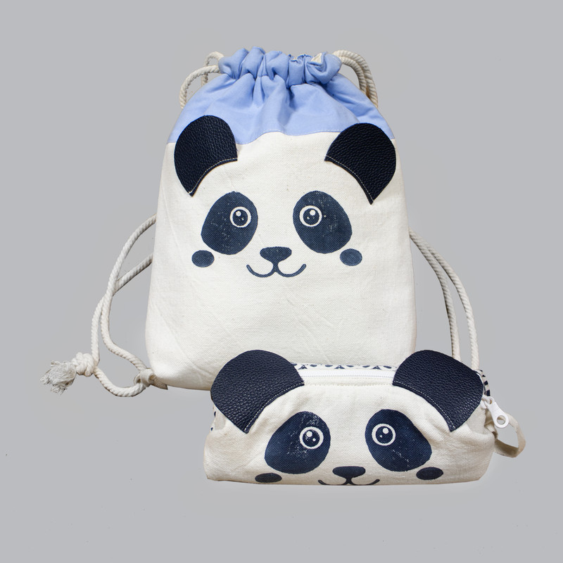 کوله پشتی مدل پاندا به همراه جامدادی