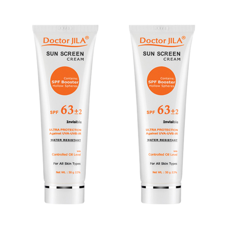 کرم ضد آفتاب دکتر ژیلا مدل 63 وزن 50 گرم بسته 2 عددی