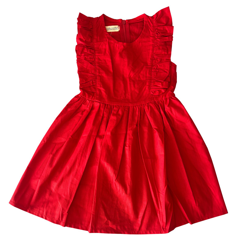 پیراهن دخترانه مدل کتان بال