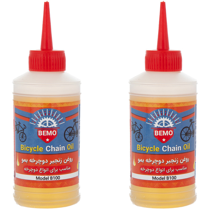 روغن زنجیر دوچرخه بمو مدل B100 حجم 80 میلی لیتر بسته 2 عددی