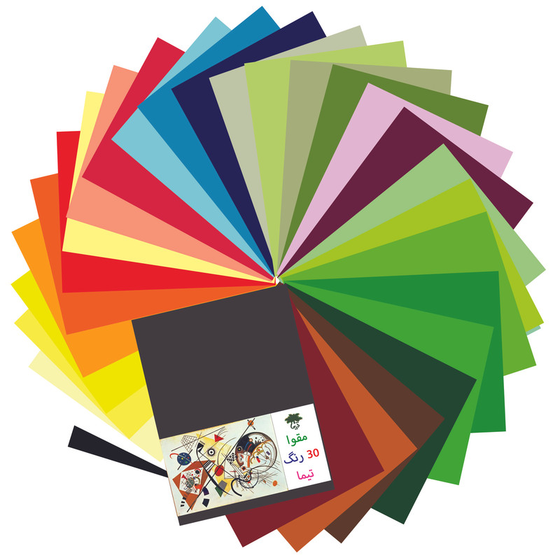 مقوا رنگی تیما کد 005 سایز 20x30 سانتی متر بسته 30 عددی