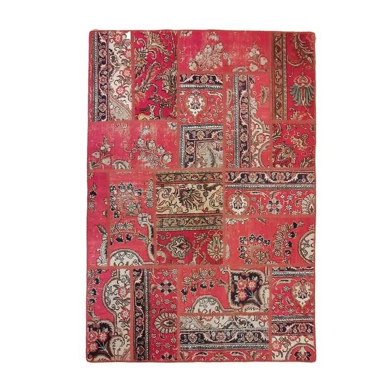 کلاژ فرش دستبافت سه متری مدل چهل تکه کد N.K.P.CO.C40