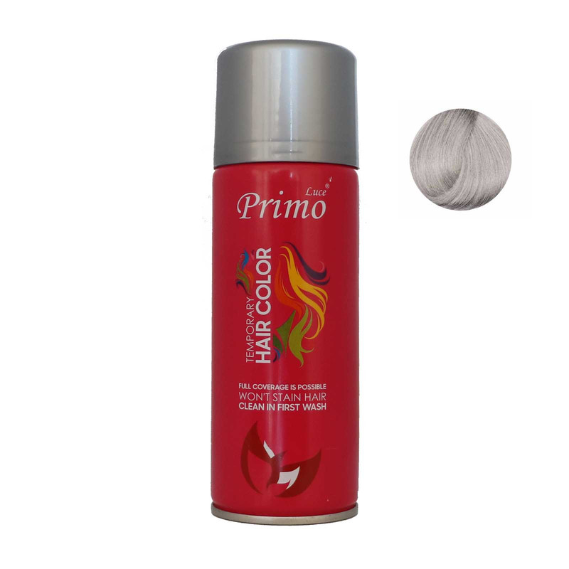 اسپری رنگ مو پریمو لوسی مدل 01 حجم 150 میلی لیتر رنگ نقره ای